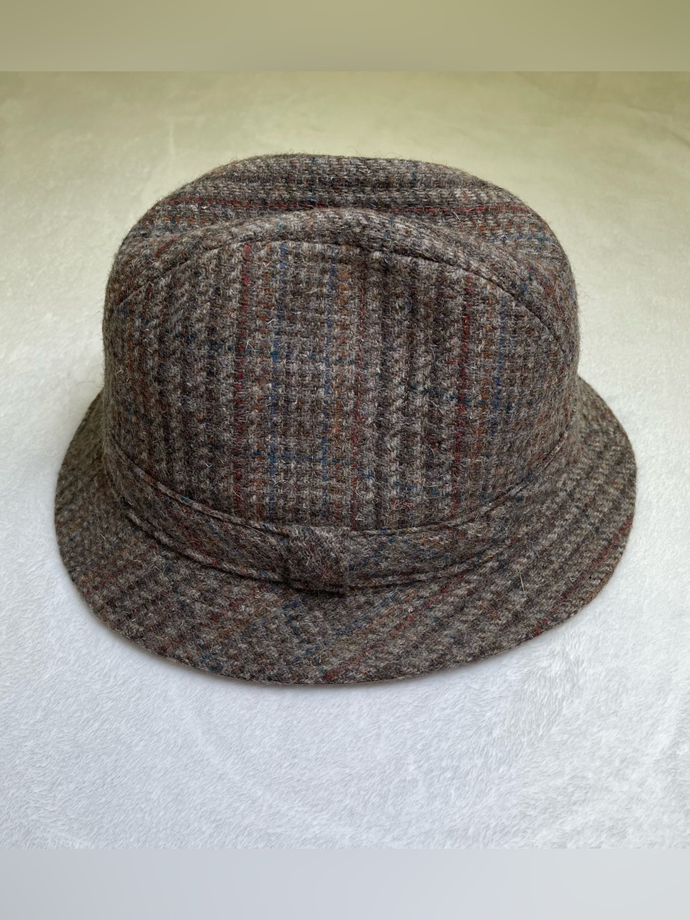 Vintage Pendleton 100% Virgin Wool Plaid Bucket Fedora Hat Medium USA Made